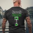 Knock Knock Piston Funny Car Lover Mechanic Mens Back Print T-shirt Gifts for Old Men