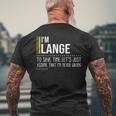 Lange Name Gift Im Lange Im Never Wrong Mens Back Print T-shirt Gifts for Old Men