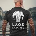 Laos Erawan 3 Headed Elephant Laotian Men's T-shirt Back Print Gifts for Old Men