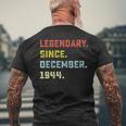 Legendary Since December 1944 Birthday For 75 Yrs Old Men's Back Print T-shirt Gifts for Old Men