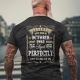 Legends Were Born In October 1993 26Th Birthday Men's Back Print T-shirt Gifts for Old Men