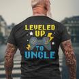 Leveled Up To Uncle Proud Uncle Best Uncle Ever Gamer Gift For Mens Mens Back Print T-shirt Gifts for Old Men
