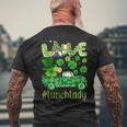 Love Lunch Lady Gnome Shamrock Saint Patricks Day Men's T-shirt Back Print Gifts for Old Men