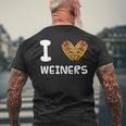 I Love Weiners Hotdogs Frankfurter Wiener Frank Sausage Bun Men's Back Print T-shirt Gifts for Old Men