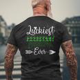Luckiest Assistant Principal Ever Best St Patricks Day Mens Back Print T-shirt Gifts for Old Men