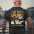 Mens Machinist Operator Vintage Fathers Day For Dad Men's T-shirt Back Print Gifts for Old Men