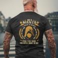 Manzo - I Have 3 Sides You Never Want To See Men's T-shirt Back Print Gifts for Old Men