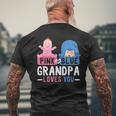 Matching Outfit Pink Or Blue Grandpa Loves You Baby Shower Men's Back Print T-shirt Gifts for Old Men