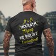 Mcgrath Thing Family Name Reunion Surname TreeMens Back Print T-shirt Gifts for Old Men