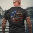 Mechanic Doberman American Flag Camouflage Army Dobie Camo Men's Back Print T-shirt Gifts for Old Men