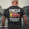 Mens Uncle Birthday Crew Race Car Racing Car Theme Mens Back Print T-shirt Gifts for Old Men