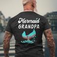 Mermaid Grandpa Girl Mermaid Party Men's Back Print T-shirt Gifts for Old Men