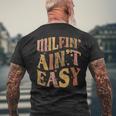 Milfin Aint Easy Colorful Text Stars Blink Blink Men's Back Print T-shirt Gifts for Old Men