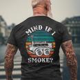 Mind If I SmokeBbq Mind If I Smoke Men's Back Print T-shirt Gifts for Old Men