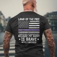 Month Of The Military Land Of Free Because My Daddy Is Brave Mens Back Print T-shirt Gifts for Old Men
