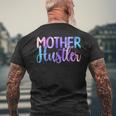 Mother Hustler - Entrepreneur Mom Watercolor Men's Back Print T-shirt Gifts for Old Men