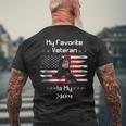 Mother Veterans Day My Favorite Veteran Is My Mom Proud SonMen's Back Print T-shirt Gifts for Old Men