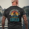 Mens Mountain Bike Dad Vintage Mtb Downhill Biking Cycling Men's T-shirt Back Print Gifts for Old Men