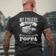 My Fingers May Be Small But I Can Still Wrap Poppa Mens Back Print T-shirt Gifts for Old Men