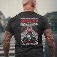 Never Underestimate The Tenacious Power Of A Grandpa Veteran Mens Back Print T-shirt Gifts for Old Men