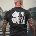 Mens One Lucky Dad Vintage St Patrick Day Men's T-shirt Back Print Gifts for Old Men