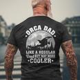 Orca Dad Like A Regular Dad Orca Father’S Day Long SleeveMen's Back Print T-shirt Gifts for Old Men