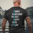 Original Fathers Day Father Acronym Best Dad 1 Men's Back Print T-shirt Gifts for Old Men