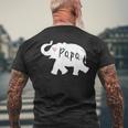 Papa Africa Elephant Father Matching For Dad Gift For Mens Mens Back Print T-shirt Gifts for Old Men