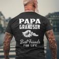 Papa And Grandson Best Friends For Life Grandpa Men Men's Back Print T-shirt Gifts for Old Men