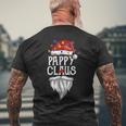 Pappy Claus Santa Hat Christmas Light Best Pappy Ever Gift Mens Back Print T-shirt Gifts for Old Men