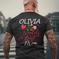 Personalized Named Gifts For Mothers With Olivia Name Mens Back Print T-shirt Gifts for Old Men