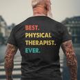 Physical Therapist Retro Best Physical Therapist Ever Mens Back Print T-shirt Gifts for Old Men