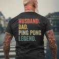 Mens Ping Pong Husband Dad Table Tennis Legend Vintage Men's T-shirt Back Print Gifts for Old Men