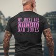 Pink Girl Dad Pregnancy Announcement My Jokes Are Officially Gift For Mens Mens Back Print T-shirt Gifts for Old Men