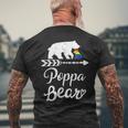 Poppa Bear Lgbt Lgbtq Rainbow Pride Gay Lesbian Mens Back Print T-shirt Gifts for Old Men