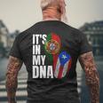 Portuguese Mix Puerto Rican Dna Flag Heritage Men's T-shirt Back Print Gifts for Old Men