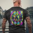 Prom Dad 2023 Tie Dye Fun High School Prom Night Dance Mens Back Print T-shirt Gifts for Old Men