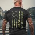 Mens Promoted To Daddy American Flag Camo Tshirt Fathers Day Tee Men's Back Print T-shirt Gifts for Old Men