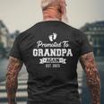 Promoted To Grandpa Again 2023 Grandpa To Be Grandpa Again Men's Back Print T-shirt Gifts for Old Men