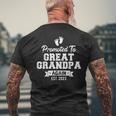 Promoted To Great Grandpa Again 2023 Great Grandfather To Be Men's Back Print T-shirt Gifts for Old Men