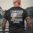 Proud Adult Spoon Survivor I Survived The Wooden Spoon Men's Back Print T-shirt Gifts for Old Men