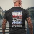 Proud American Mechanic Salute Support 2Nd Amendment Mens Back Print T-shirt Gifts for Old Men