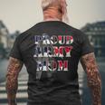 Proud Army Mom Military Mother Proud Army Family Marine Gift For Womens Mens Back Print T-shirt Gifts for Old Men