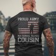 Proud Army National Guard Cousin Us Military Gift Gift For Mens Mens Back Print T-shirt Gifts for Old Men