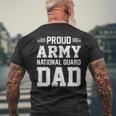 Mens Proud Army National Guard Dad American Flag Patriotic Men's T-shirt Back Print Gifts for Old Men