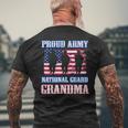 Proud Army National Guard Grandma Usa Veteran Military Mens Back Print T-shirt Gifts for Old Men