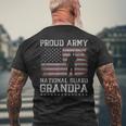 Proud Army National Guard Grandpa Us Military Gift Gift For Mens Mens Back Print T-shirt Gifts for Old Men