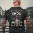 Proud Army National Guard Uncle Flag Us Military Men's Back Print T-shirt Gifts for Old Men