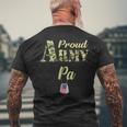 Proud Army Pa Military Pride Gift For Mens Mens Back Print T-shirt Gifts for Old Men
