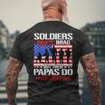 Mens Proud Army Papa Soldiers Dont Brag - Military Grandpa Men's T-shirt Back Print Gifts for Old Men